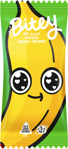 

Батончик овсяно-фруктовый Take a Bitey Квадры Банан-яблоко с 3 лет, 30 г