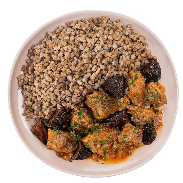 Гречка с говядиной, тушённой с черносливом, «Уже Готово»