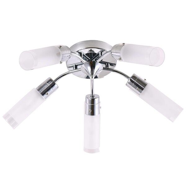 Люстра, Е14, 60Вт, металл, стекло