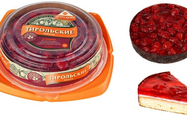 Пирог Тирольские пироги Клубника 660г