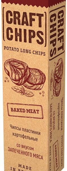 Чипсы Онега крафтовые Запеченное мясо 90г