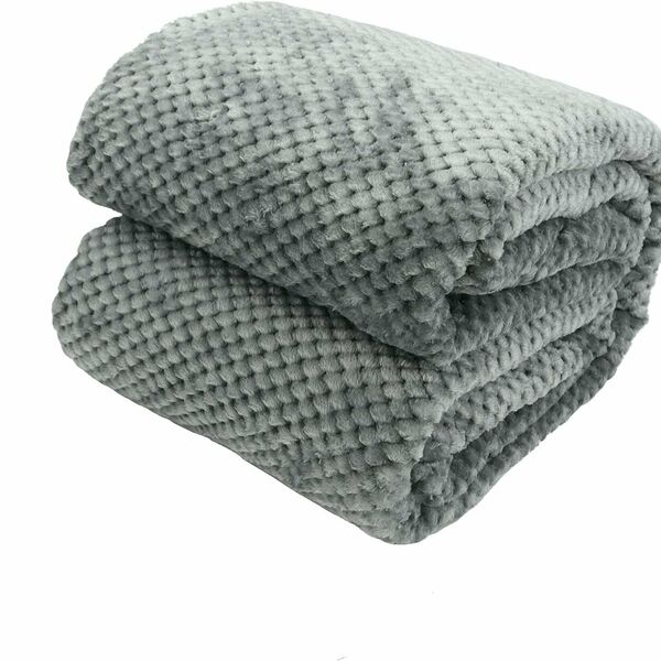 Плед ND HOME велсофт Вафля, смог 200x220 см 260 г/м