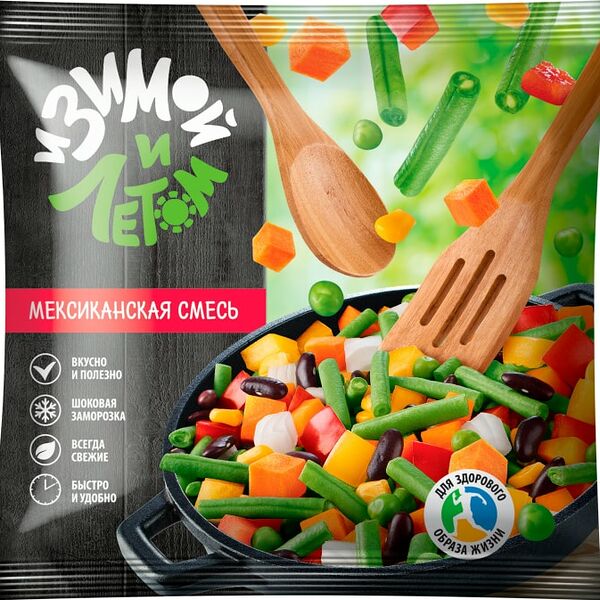 Смесь овощная И зимой и летом Мексиканская быстрозамороженная 400г