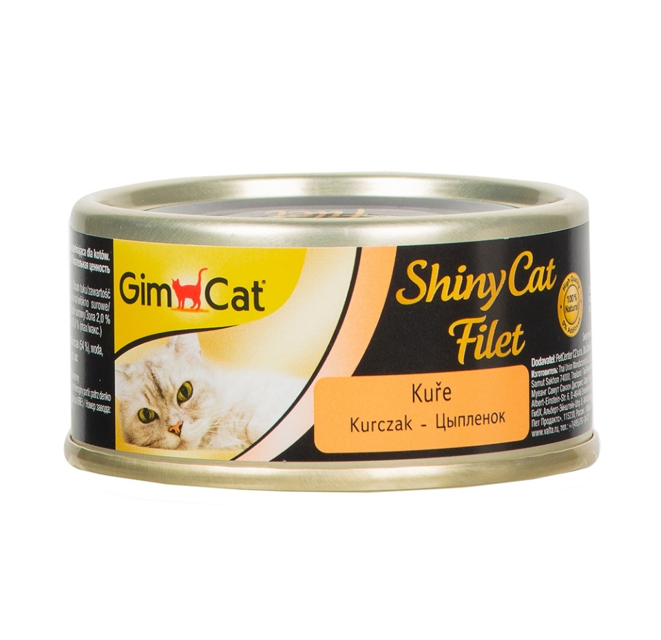 

Консервы GimCat ShinyCat Filet для кошек из цыпленка 70 г