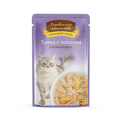 Корм для кошек Деревенские лакомства тунец с лососем