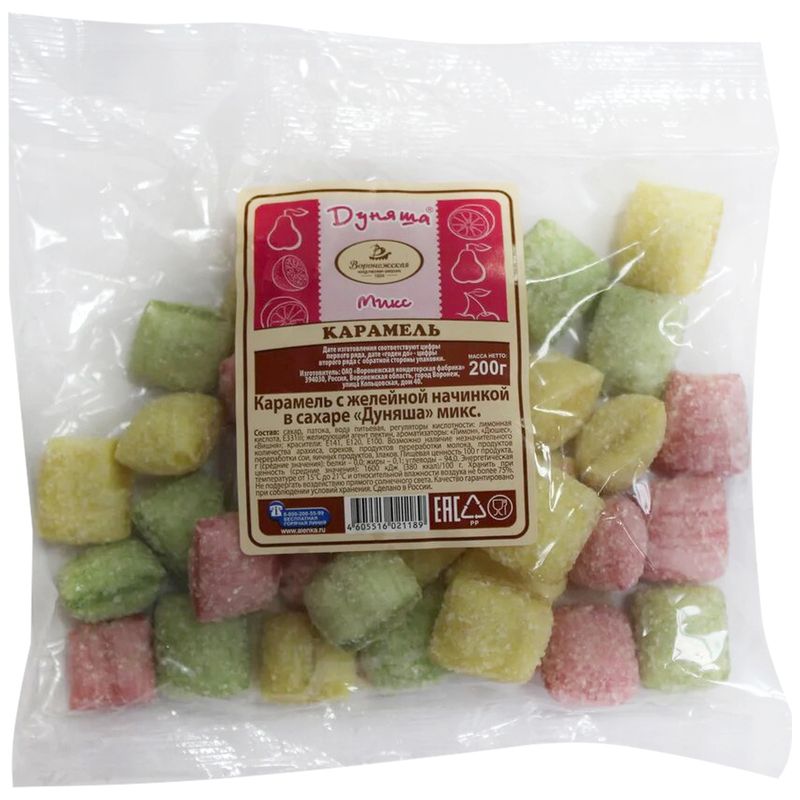 

Карамель Воронежская КФ Дуняша Микс с желейной начинкой 200 г