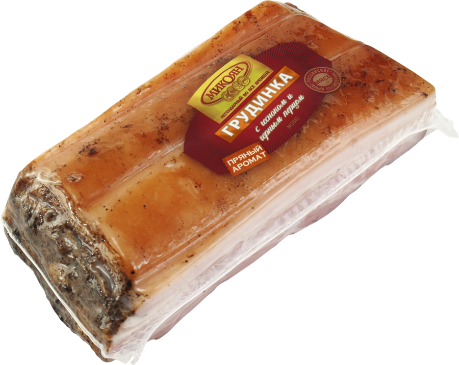 

Грудинка МИКОЯН с чесноком и черным перцем вес