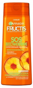 Шампунь Fructis SOS Восстановление укрепляющий для секущихся и поврежденных волос в Магнит со скидкой –28%