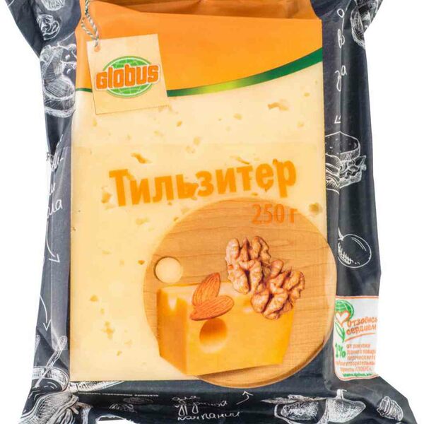 Сыр Тильзитер Глобус 45%, кусок