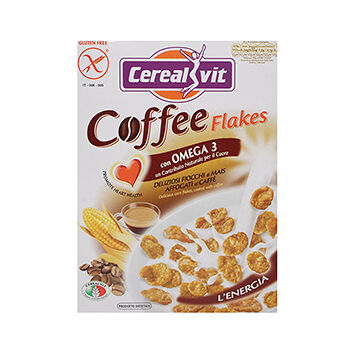 Хлопья кукурузные хрустящие с итальянским кофе и Омега-3 Cerealvit 375г Италия