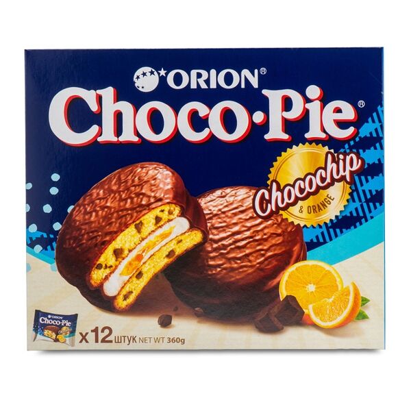 Пирожное Choco Pie Orion Chocochip & Orange 360 г