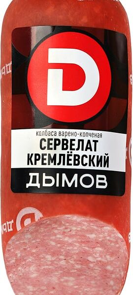 Колбаса Дымов Сервелат Кремлевский варено-копченый 330г