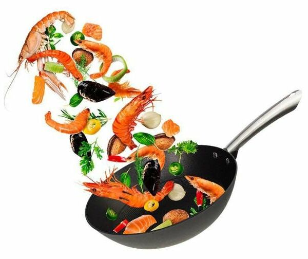 Сковорода для вока Proffi Kitchen Whitford Quantanium, 28 см, черный