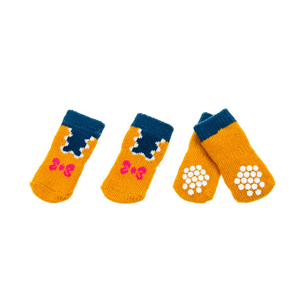 Носки для собак M желтый (унисекс)