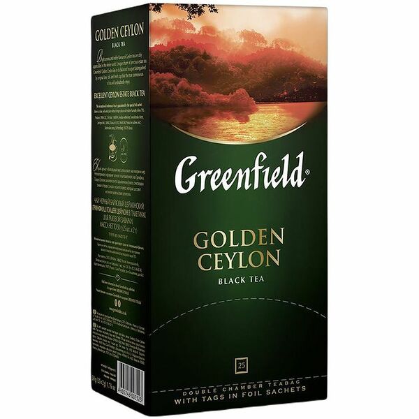 Чай черный Greenfield Golden Ceylon 25 пакетиков, 50 г