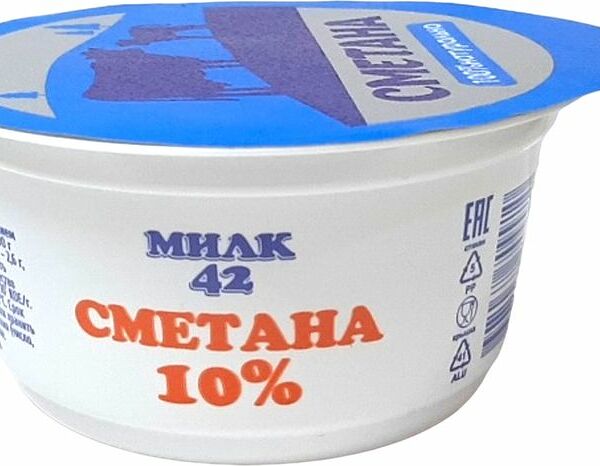 Сметана МИЛК 42 10% 100г