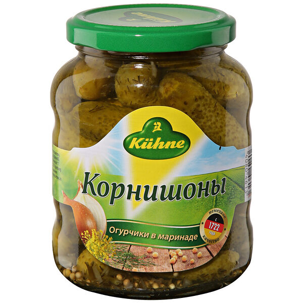 Корнишоны Kuhne в маринаде консервированные