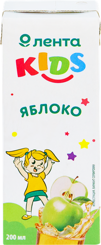 

Сок Лента Kids Яблочный восстановленный осветленный 0.2 л