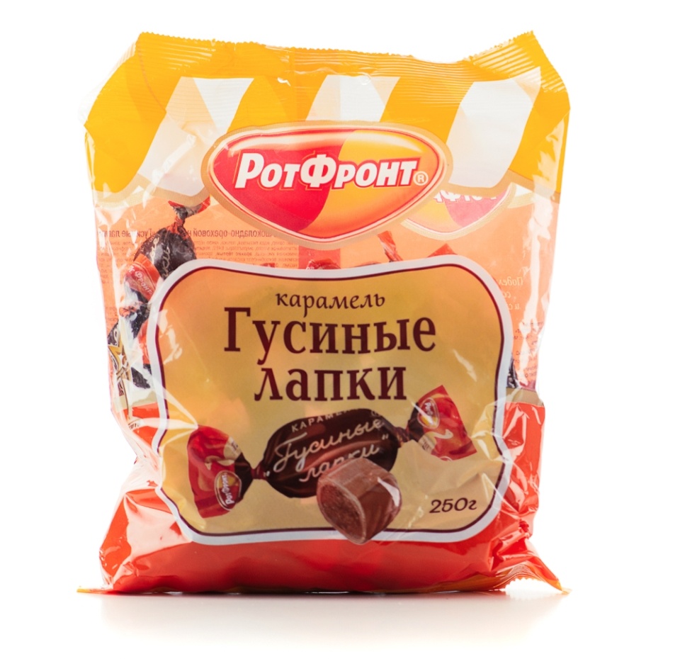 

Конфеты Красный Октябрь Гусиные лапки, начинка мягкая карамель, 250г
