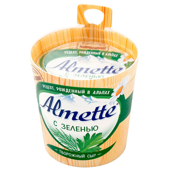 Сыр альметте 150 г творожный с зеленью
