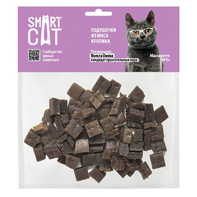 Лакомства Smart Cat подушечки из мяса кролика
