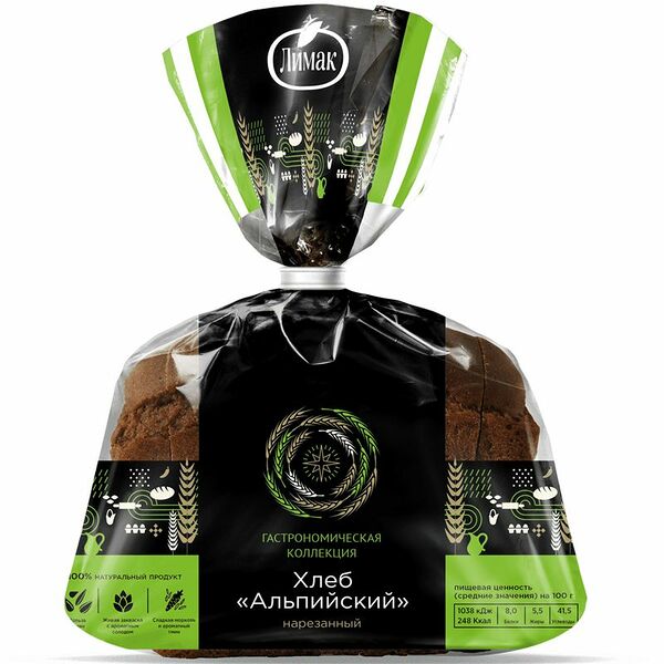 Хлеб Лимак альпийский нарезка, 300г