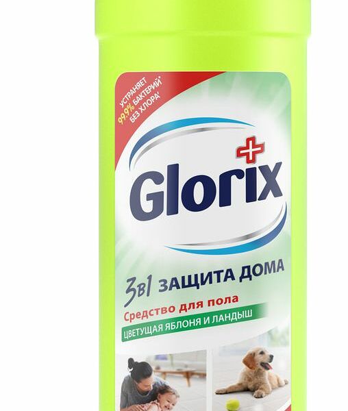 Средство для мытья пола Glorix Забота от природы Цветущая яблоня и ландыш