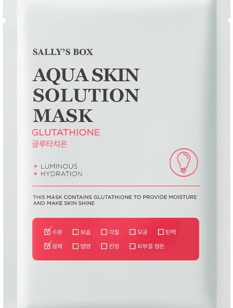 Маска для лица Sally's box Aqua Skin Solution Глутатион тканевая 22мл