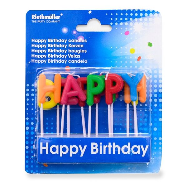 Свечи для торта Riethmueller Happy Birthday