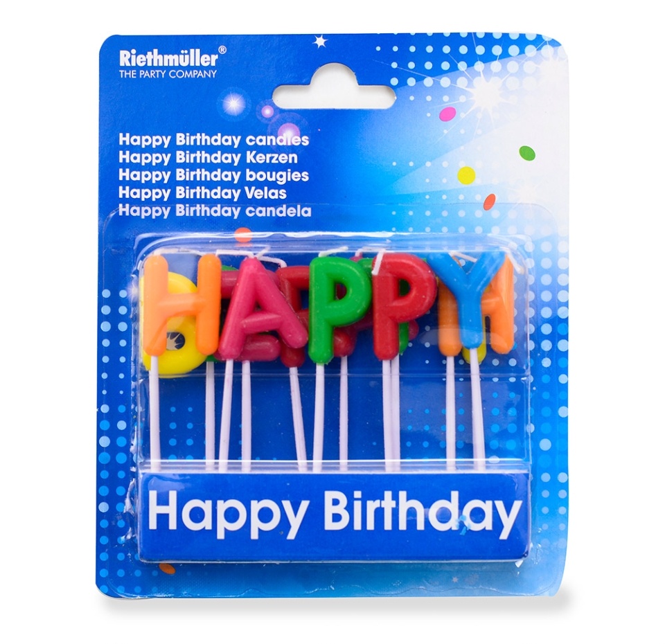 

Свечи для торта Riethmueller Happy Birthday