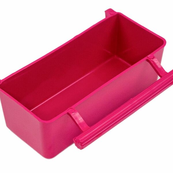 HOMEPET Кормушка для птиц в клетку прямоугольная рубиновая 9х3,5х3см