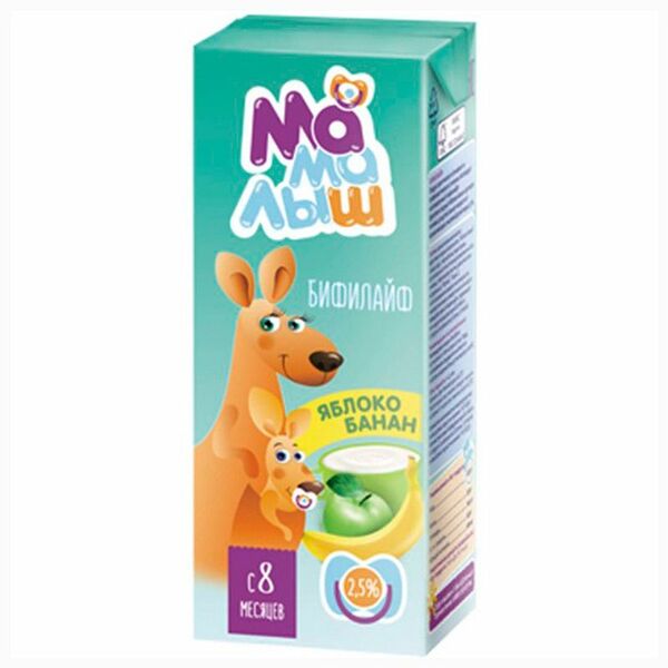 Бифилайф Молком Яблоко-банан 2.5%, 210г