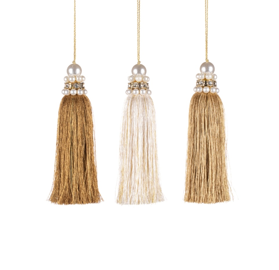 

Игрушка для елки Коллекция Праздник Goodwill Подвеска с кисточкой цвет кремовый,золотой в ассортименте 14см, Бельгия