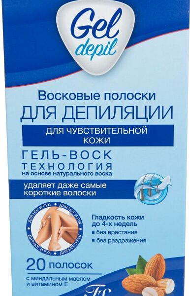 Полоски для депиляции Floresan Gel depil для чувствительной кожи 20шт
