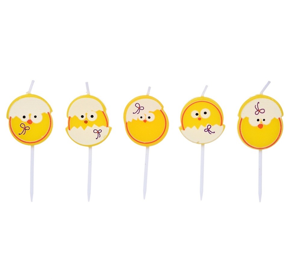 

Свеча на шпажке Marmiton Цыплёнок 3.5x3 см, 5 шт