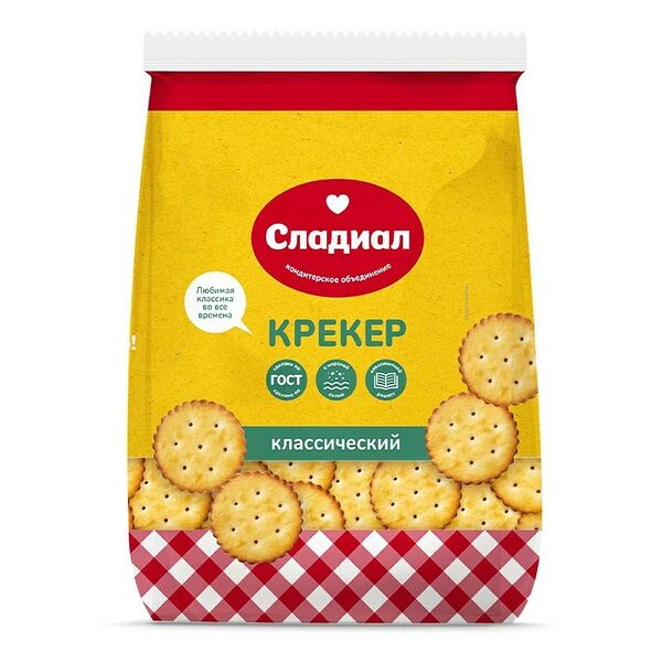 Крекер с отрубями Сладиал 500г
