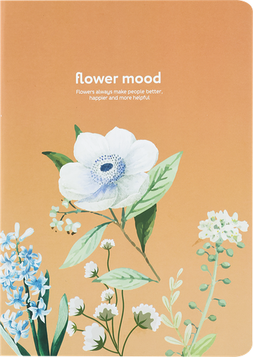 Тетрадь Flower mood А5, 96 листов, в клетку Арт. XFNEW-2
