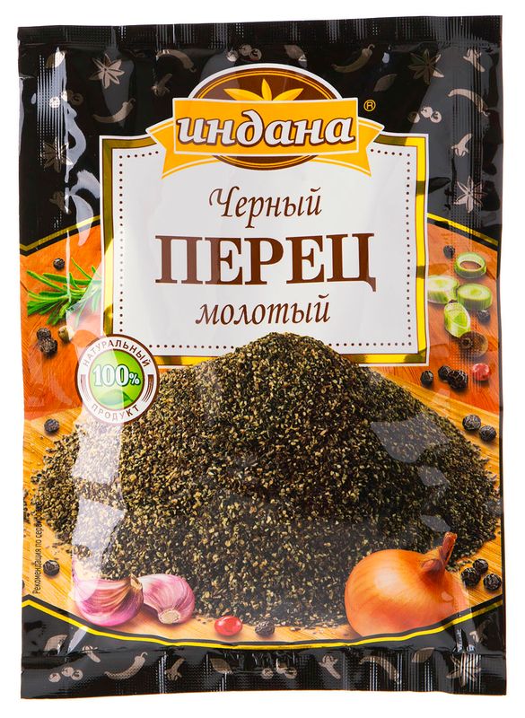 

Перец черный молотый Индана 50г