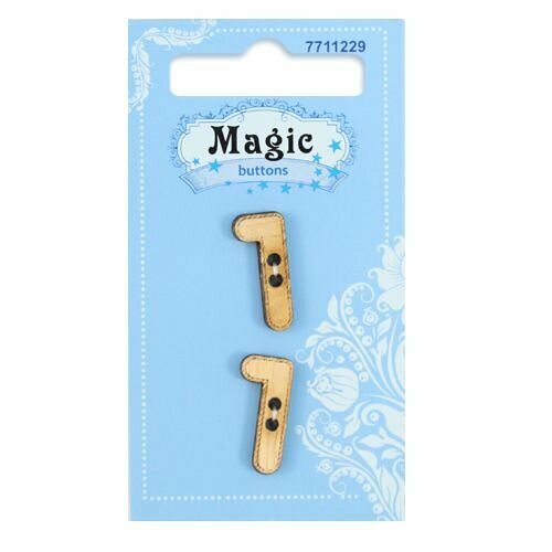 Набор пуговиц, Цифра 'Один' (BBLWA63-32L) 2шт