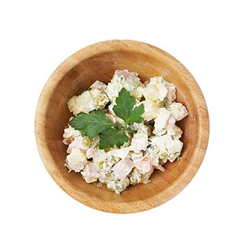 Салат Оливье с ветчиной, Россия