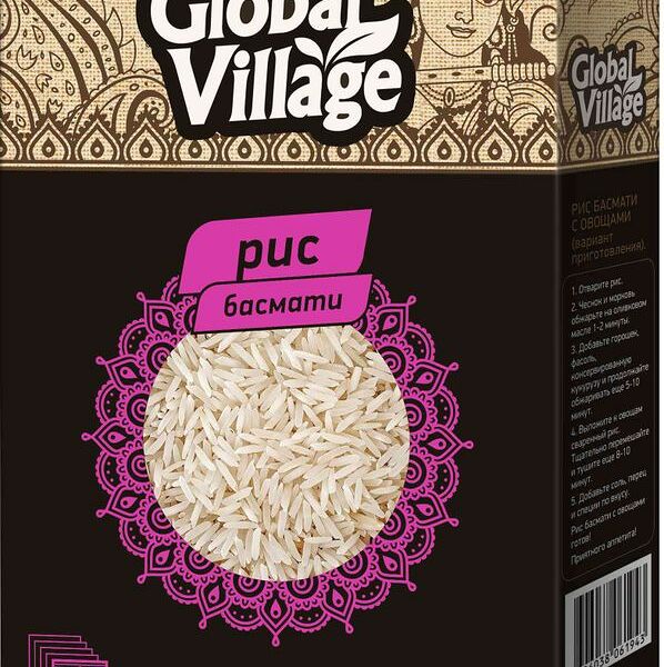 Рис Global Village Басмати шлифованный 5х80г