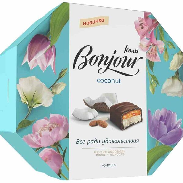 Конфеты Bonjour Konti Шоколад и кокос
