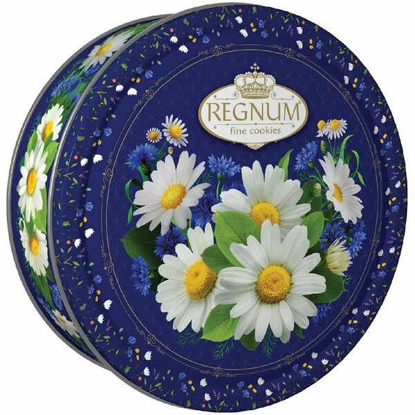 Печенье Regnum Ромашка ассорти с сахарной обсыпкой с яблоком и корицей с тыквой розмарином и апельсиновой цедрой, 400г