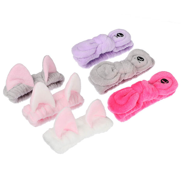 Юl повязка для волос косметическая, полиэстер, ширина 6см, полуобхват 20см, р-р 54-56, 2 дизайна в ассортименте