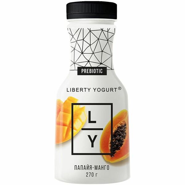 Биойогурт Liberty Yogurt Папайя-Манго с лактобактериями 2% 270г