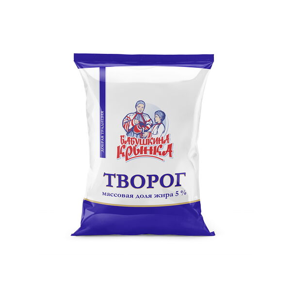 Творог жир. 5% вес 200г пачка Бабушкина крынка