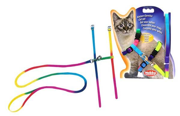 Шлейка для кошек Радуга NOBBY 