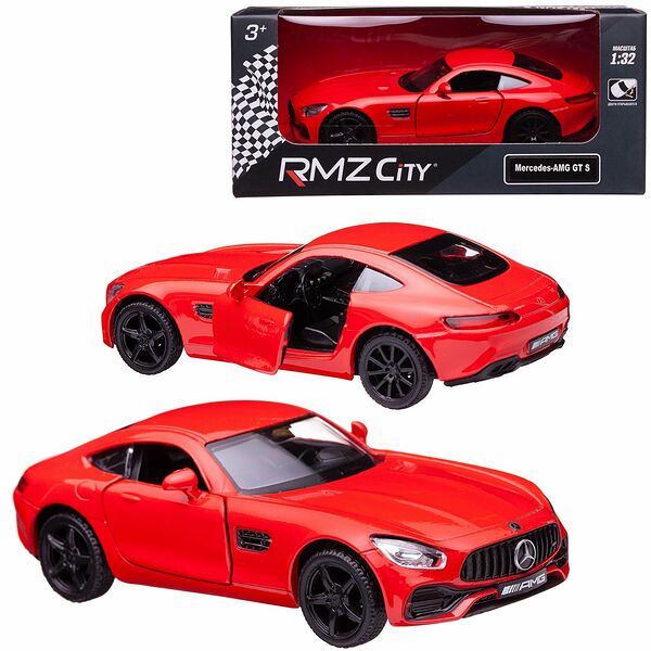 Машинка металлическая Uni-Fortune RMZ City 1:32 Mercedes-Benz GT S AMG 2018 (цвет красный)