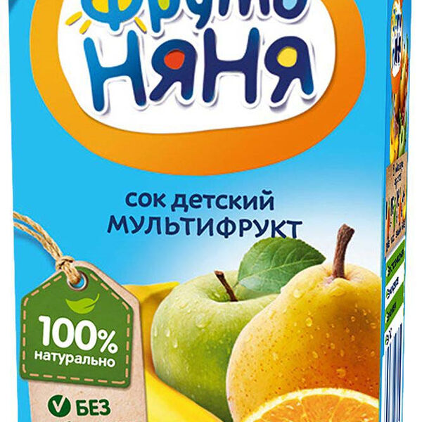 Сок ФрутоНяня мультифруктовый с 6 месяцев