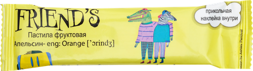

Пастила фруктовая Friend's Яблоко и апельсин 27 г